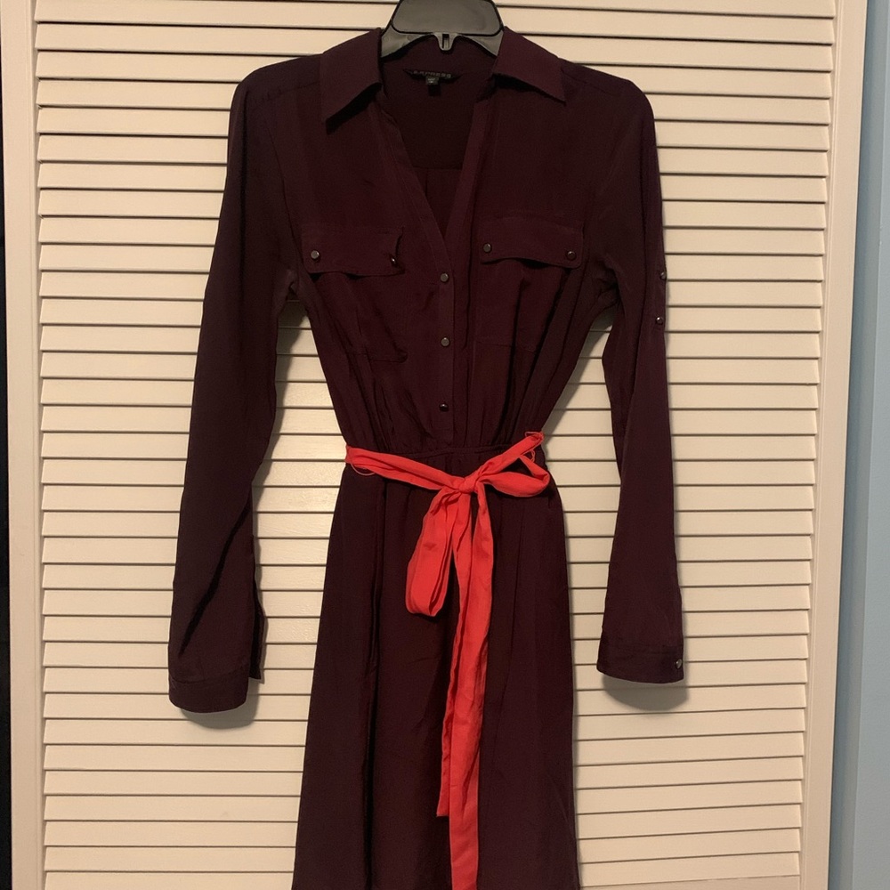 Purple and peach Express Shirt Dress